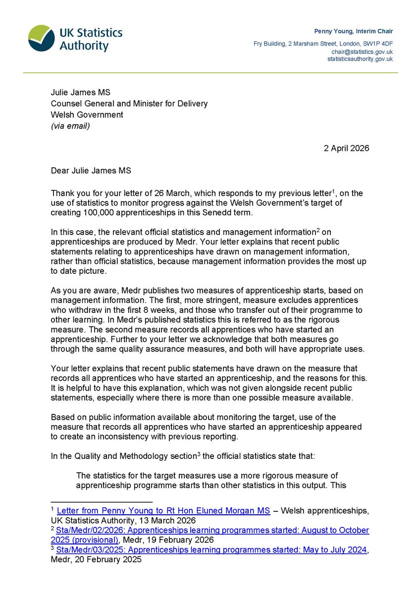 UK Statistics Authority tweet media