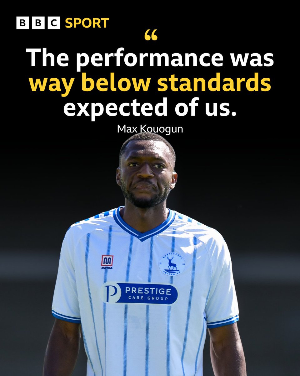 BBCTeesSport's tweet image. Max Kouogun says Hartlepool United "can't dwell" on their midweek 7-0 defeat as they look ahead to Scunthorpe United 💭

#Pools | #HUFC | #BBCFootball