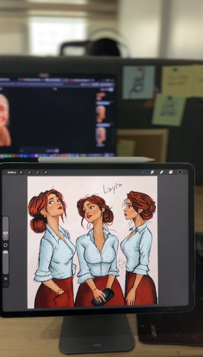 Ala_wadia's tweet photo. Meet Layla ✨
Brought to life on Procreate — exploring her expressions and personality through every angle.”

#DigitalArt #Procreate #CharacterDesign #Illustration #ArtTwitter https://t.co/imC11HI5fA