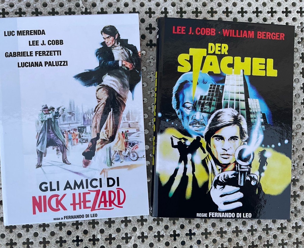 CineploitDiscs's tweet photo. 2 kleine Hardbox Designs von DER STACHELaka GLI AMICI DI NICK HEZARD von Fernando Di Leo sind nun erhältlich in einer handnummerierten Auflage von 70 respektive 50 Exemplaren. #fernandodileo #lucmerenda #leejcobb #gabrieleferzetti #eurocrime https://t.co/VOVdggBYXI