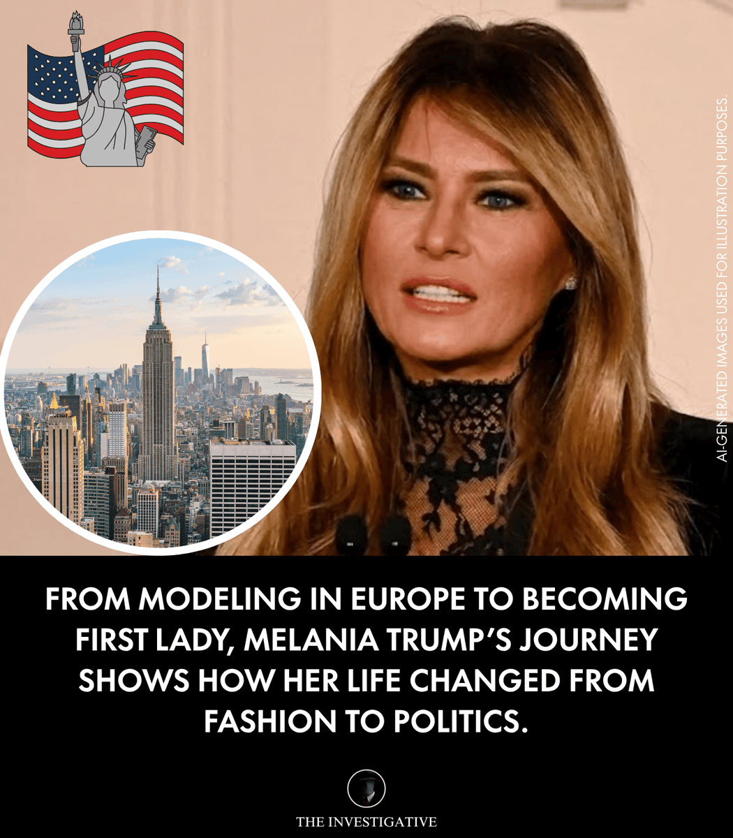 AnonymousNewsHQ's tweet image. Melania Trump, born Melanija Knavs in Slovenia, began her modeling career as a teenager in Milan and later worked internationally, including in New York City, Paris, and Milan.

 #fblifestyle #MelaniaTrump #ModelLife #FashionIcon