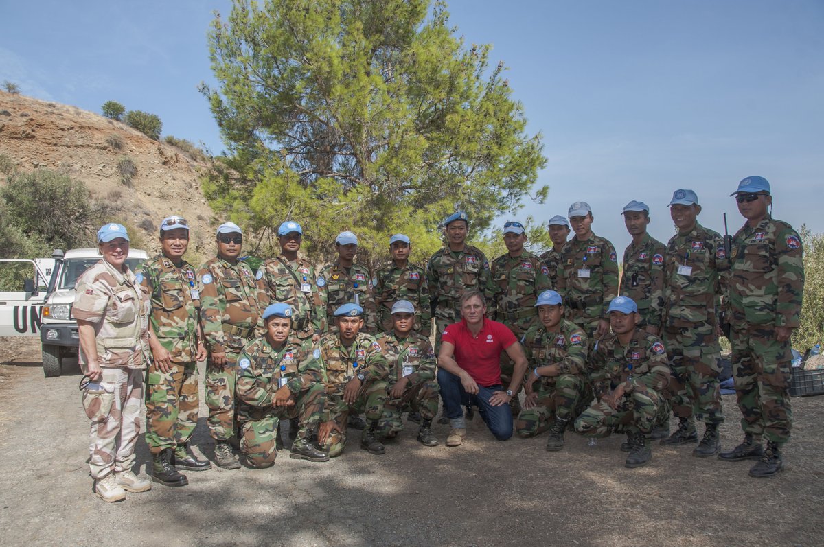 UNPeacekeeping's tweet photo. 10 years of #MineAction in Cyprus.

Since 2016, @UNMAS has released 121,891 m²+ of land in the @UN buffer zone, making way for safer @UN_CYPRUS operations. Ahead of #MineAction day, learn more: https://t.co/7KqSsoEclv

#TBT actor Daniel Craig as UNMAS Global Advocate (2015-2023) https://t.co/6G6VJjuKD5
