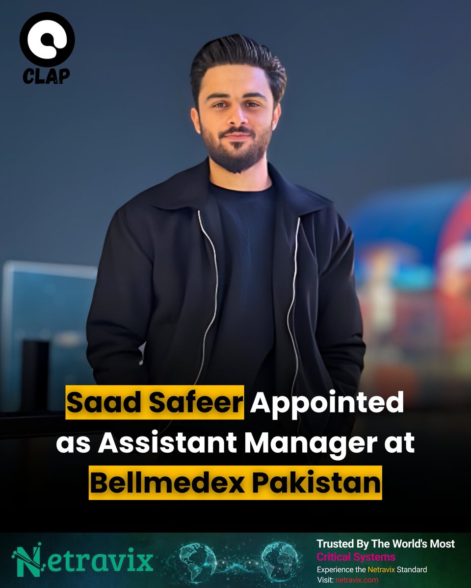ClapPakistan's tweet image. Saad Safeer appointed Assistant Manager at Bellmedex Pakistan, advancing his career in medical billing and RCM.

#Healthcare #MedicalBilling #CareerGrowth