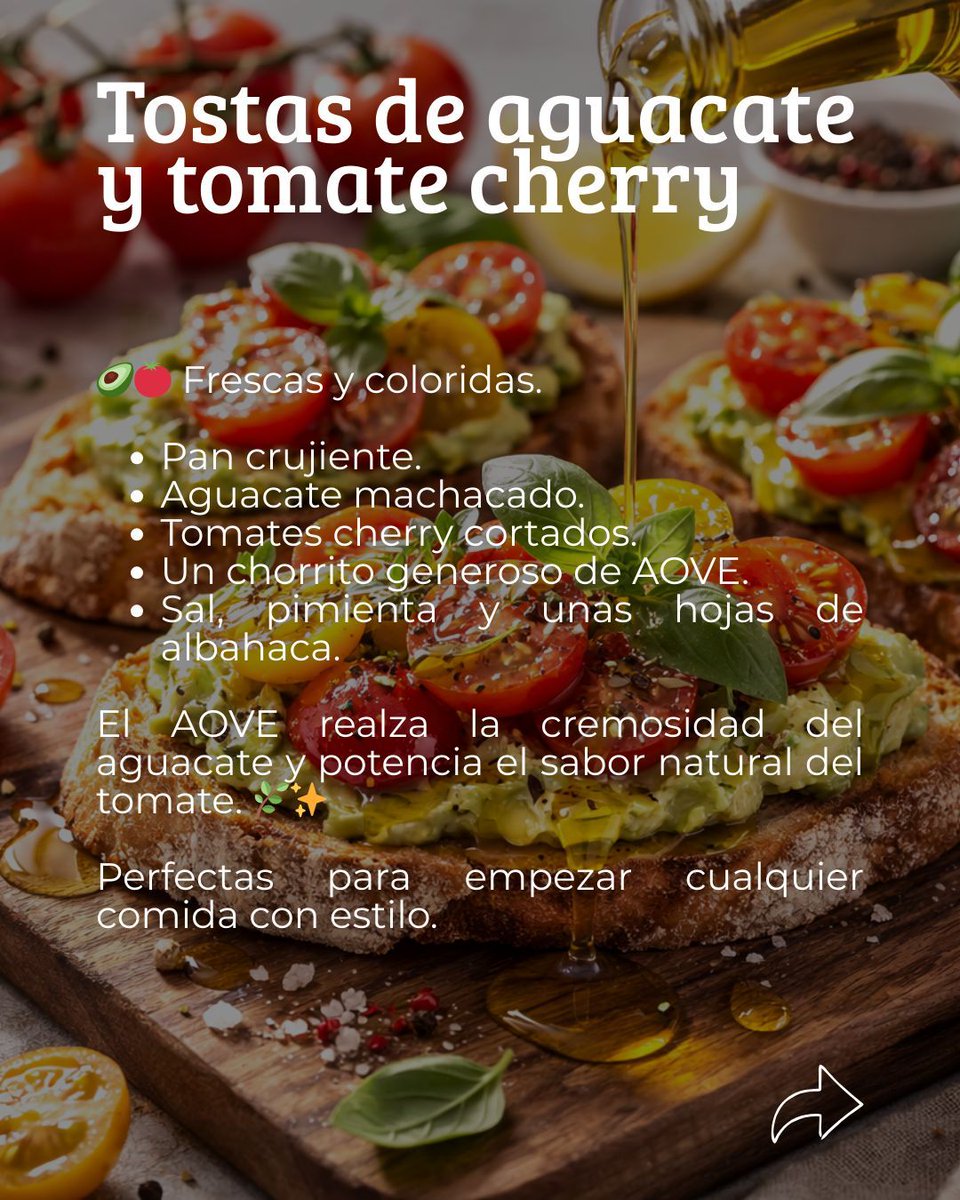 aceitando_'s tweet photo. 🍴🫒 Sorprende a tus invitados con aperitivos rápidos y llenos de sabor: tostas, gambas al ajillo, brochetas caprese o hummus.

Con un buen AOVE, cada bocado gana aroma, suavidad y sabor mediterráneo. 🌿✨

#AOVE #AceitandoHermonos #OroLíquido https://t.co/2BFWA3HKnm