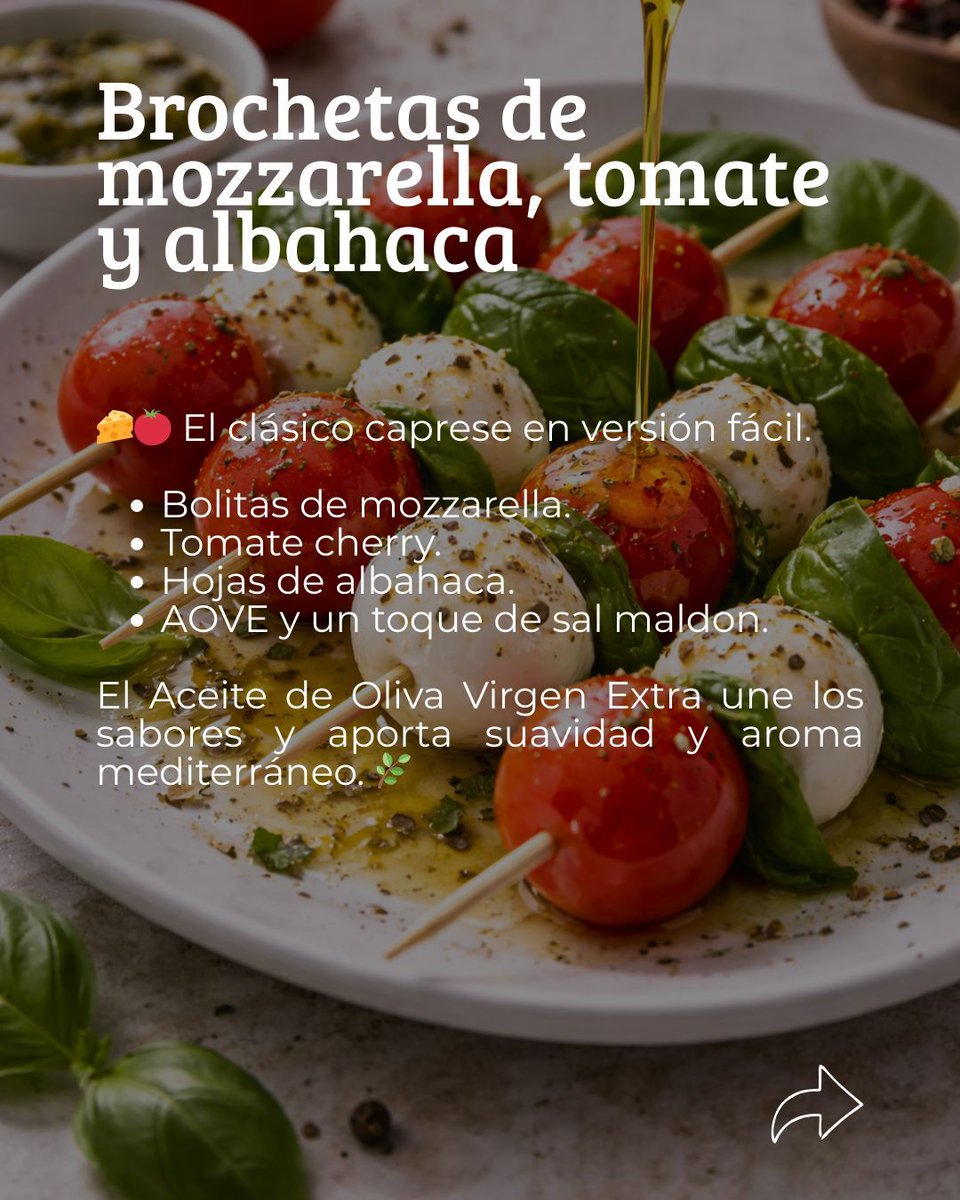 aceitando_'s tweet photo. 🍴🫒 Sorprende a tus invitados con aperitivos rápidos y llenos de sabor: tostas, gambas al ajillo, brochetas caprese o hummus.

Con un buen AOVE, cada bocado gana aroma, suavidad y sabor mediterráneo. 🌿✨

#AOVE #AceitandoHermonos #OroLíquido https://t.co/2BFWA3HKnm