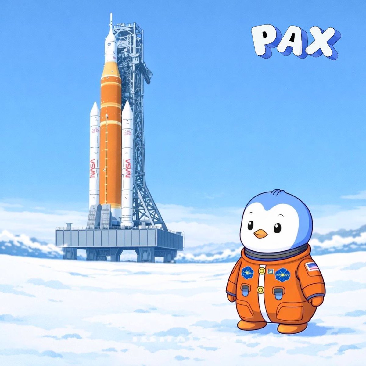 From icy Antarctica to lunar orbit - $PAX is the coolest Artemis II crew member! 🐧🚀🌕