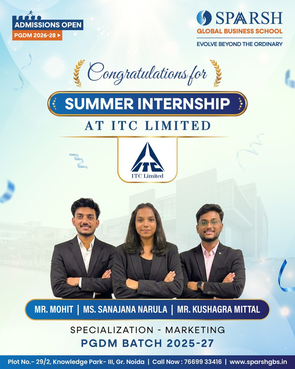 Sparsh Global Business School tweet media