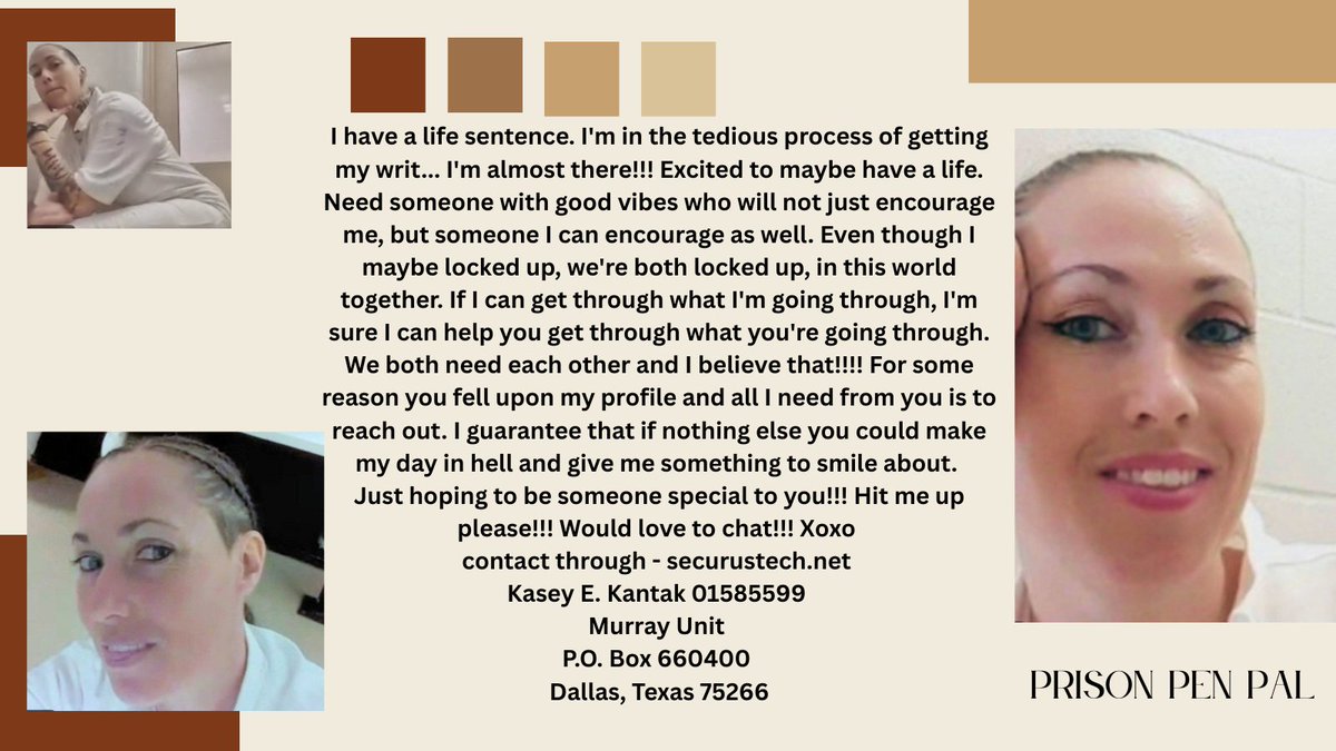 PalPrison's tweet image. #prisonpenpal #doingtime #lifesentence #life #writeme #femaleinmate #penpal #hmu #securus