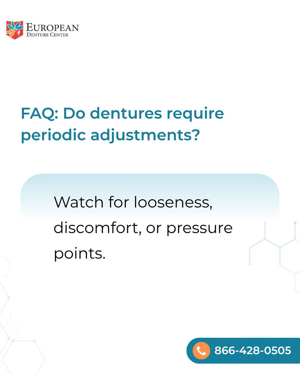 EuroDenture's tweet photo. Feeling pressure, slipping, or discomfort? Your dentures may need an adjustment to stay comfortable and functional!

#DentureCare #BoiseDentures #ComfortFit https://t.co/h97Br9hzbt