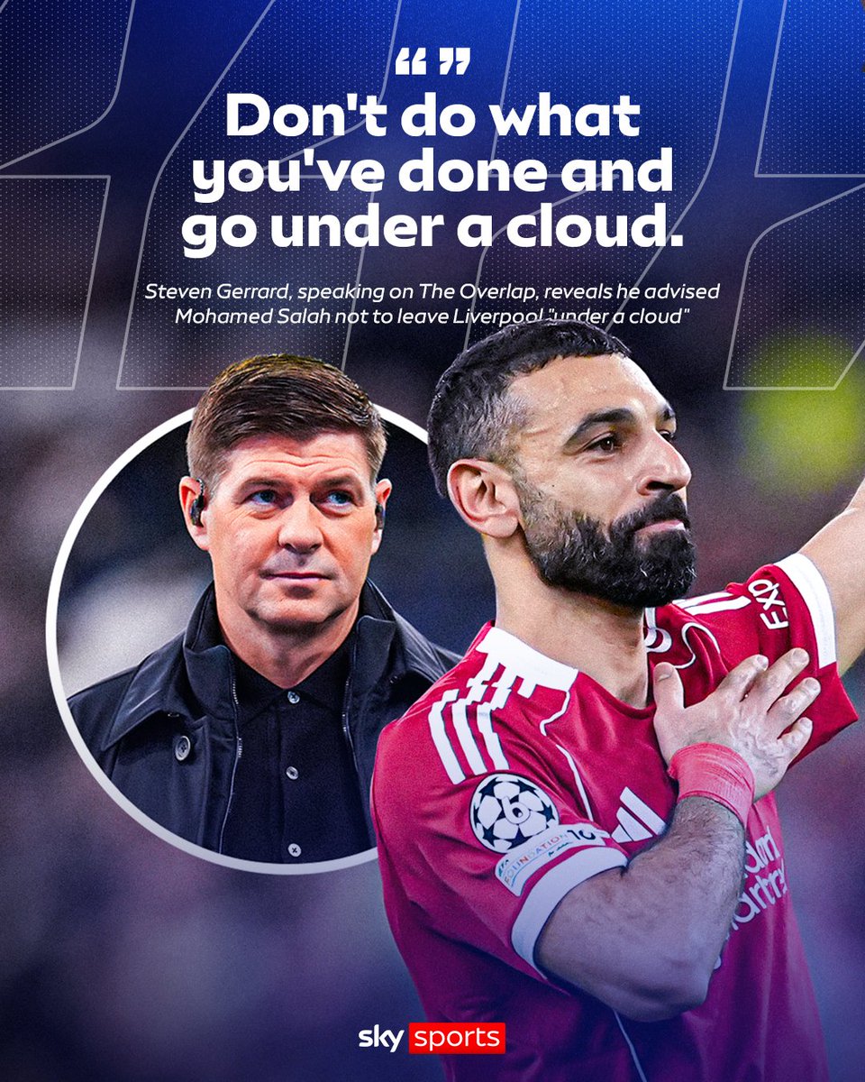 Steven Gerrard has revealed he advised Mohamed Salah not to leave Liverpool "under a cloud" following the Egyptian's...