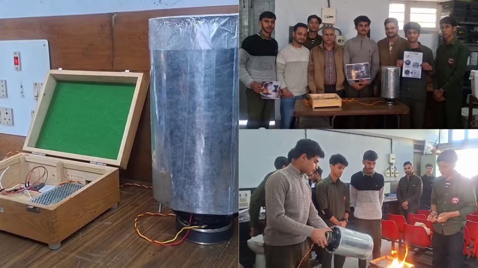 GoodNewsToday's tweet image. अब पानी-केमिकल नहीं 'आवाज' से बुझेगी आग! छात्रों का जुगाड़ बना फ्यूचर का स्मार्ट फायर फाइटर

#Student #Developed #Fire #Extinguisher #Automatic 

पूरी ख़बर पढ़ें: tinyurl.com/yc3z6h9k