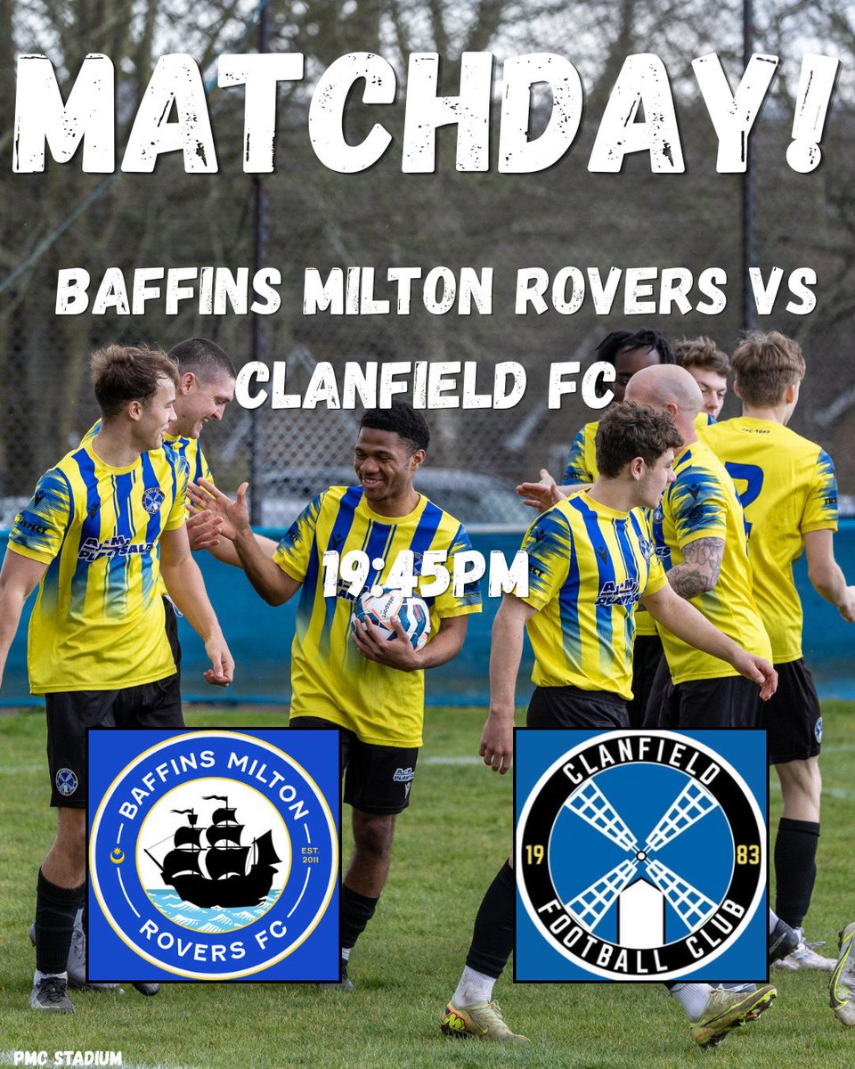 clanfieldfc's tweet image. It’s quarter final action!

🆚 Baffins Milton Rovers
🏆 Russell Coates Benevolent Cup
🕖 7:45pm
📍PMC Stadium
🚗 PO3 5LY

#UTC
