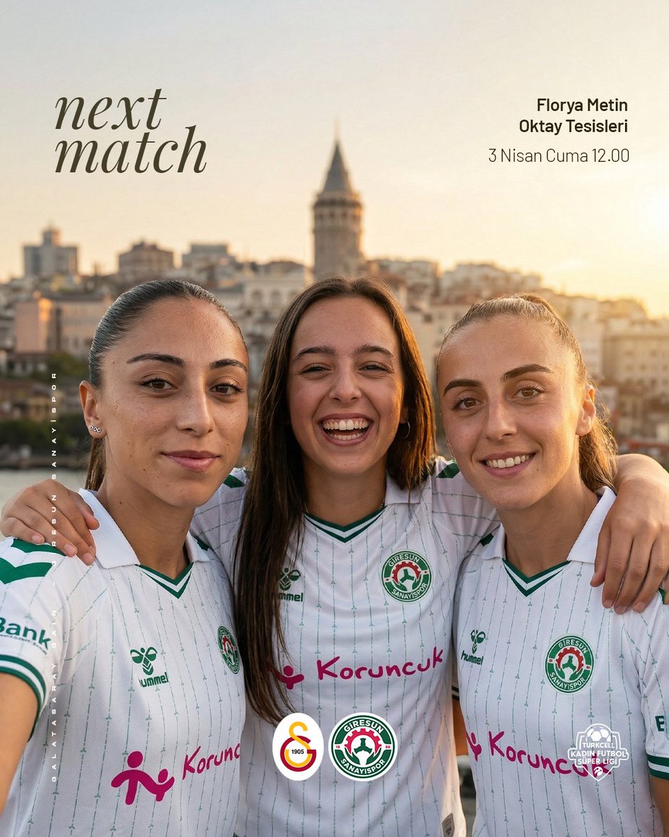gsanayispor's tweet photo. ➡️ Maça Doğru
🏆 Turkcell Kadın Futbol Süper Ligi 24. Hafta
🆚 Galatasaray GAİN
🗓️ 3 Nisan Cuma 12.00
🏟️ Florya Metin Oktay Tesisleri
📲 #GSvGRS https://t.co/sUriNjSz5g