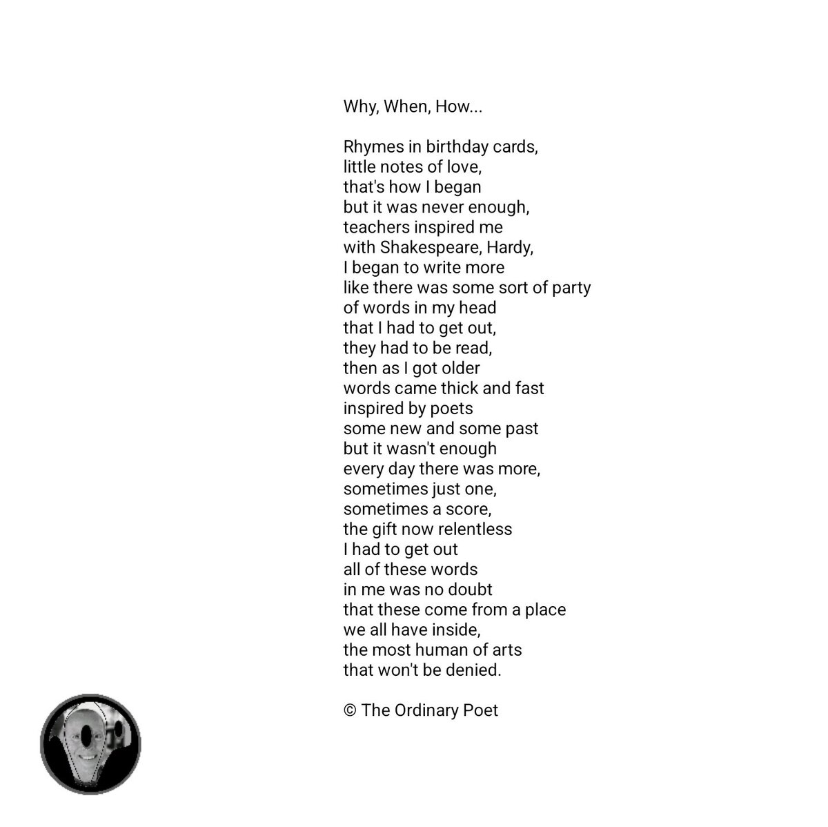 Why, When, How...

#poetry #twitterpoetry #poetryoftwitter #poets