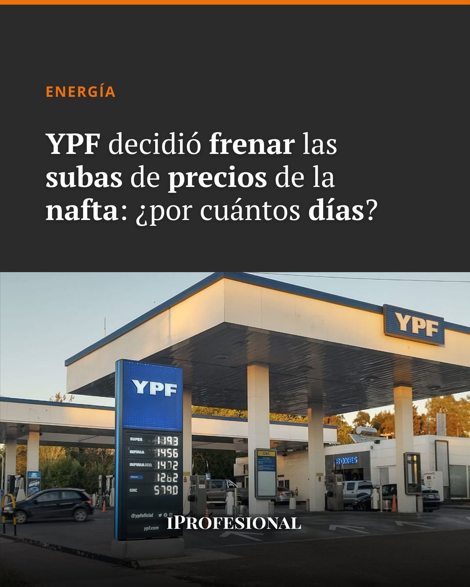 iProfesional's tweet image. ⛽ YPF congela la nafta por 45 días.

🔗 Leé la nota 👉🏼 mrf.lu/6mxX

#Nafta #YPF #Argentina