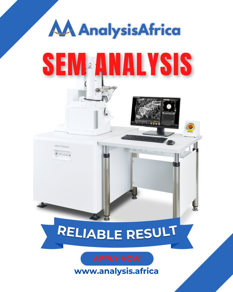 analysis_africa's tweet image. Apply for SEMAnalysis with AnalysisAfrica Today 🔬 

Get accurate results delivered within 7 days — guaranteed.  

Ready to get started? Visit app.analysis.africa 

#SEM #LaboratoryServices #ResearchSupport #AnalysisAfrica