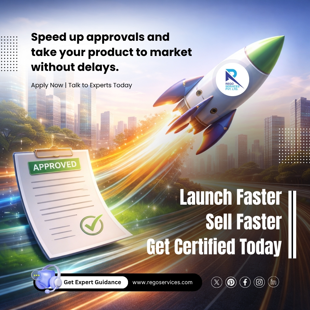 rego_services's tweet image. Launch Faster. Sell Faster. Get Certified Today 🚀Fast approvals, zero hassle &amp;amp; full compliance with Rego Services Pvt. Ltd. #MarketReady #BusinessGrowth #RegoServices #StartupIndia