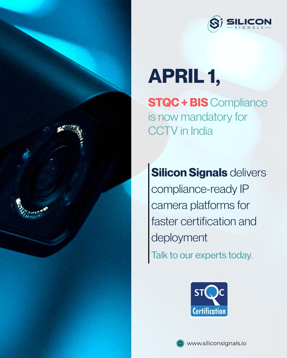 silicon_signals's tweet image. No BIS + STQC = No sales.

OEMs and integrators are already facing delays, security gaps, and supply issues - leading to stuck inventory and lost revenue.

We build STQC-compliant IP camera platforms to help you ship faster and stay compliant.

#stqc #bis #ipcamera #makeinindia