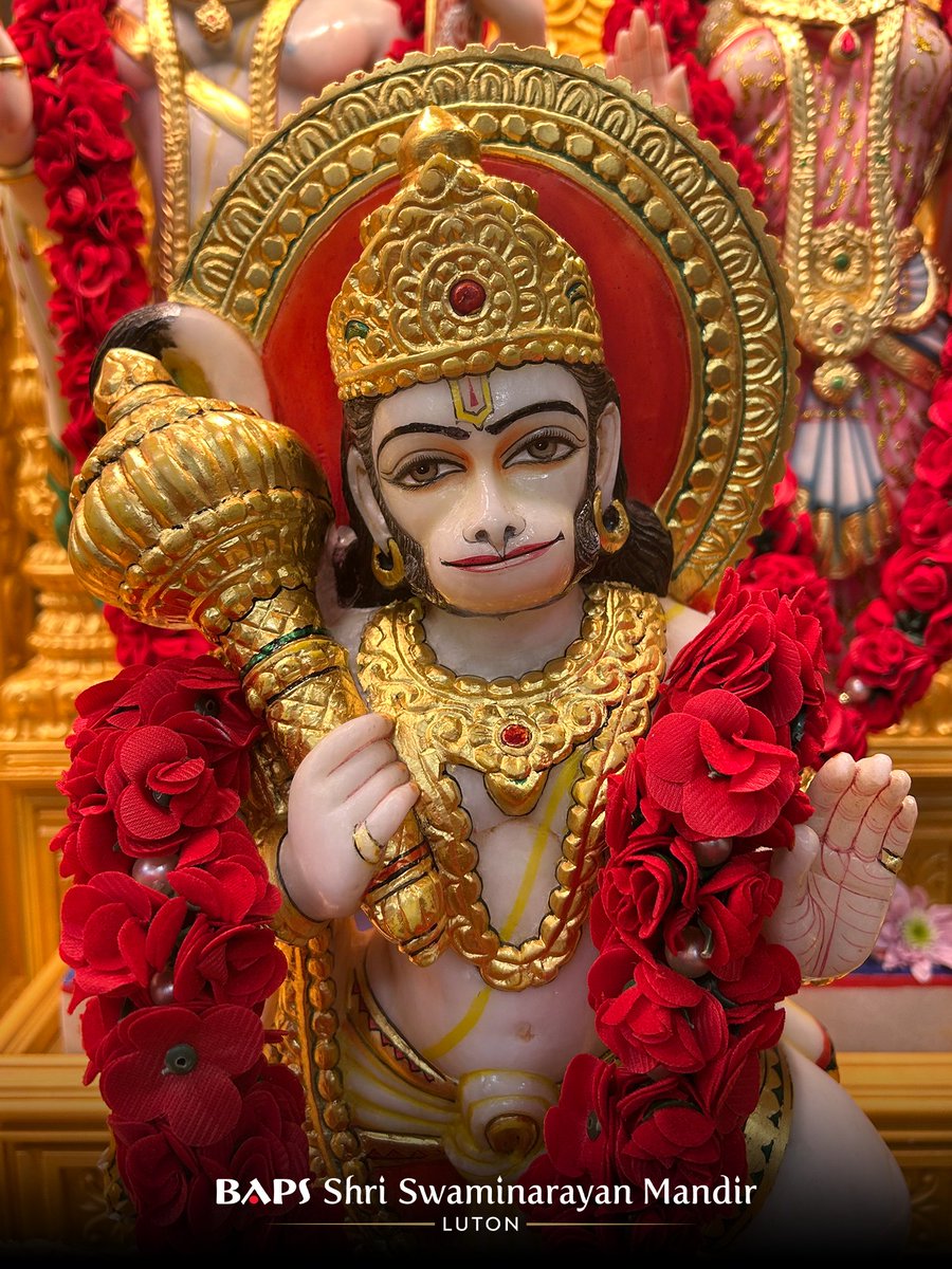 Today, #BAPSLuton are celebrating the divine birth of Shri Hanumanji – an exemplar of selfless service and boundless courage.

We continue to be inspired by Hanumanji's unwavering faith as an ideal devotee of Shri Ramachandra Bhagwan.

#HanumanJayanti