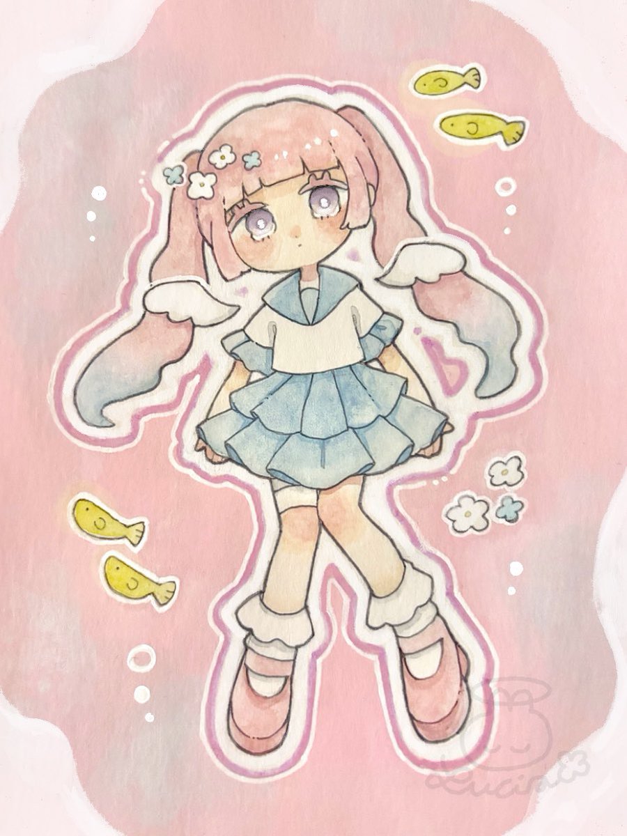 bite_usagi's tweet photo. #春の創作クラスタフォロー祭り
水彩でふんわりした絵を描いています🌸 https://t.co/YfrGcQpT43