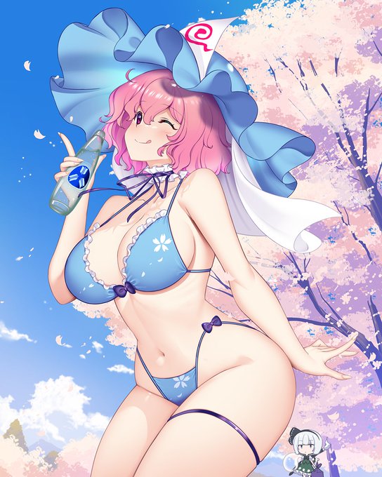 #西行寺幽々子 #ビキニ ペロッ 