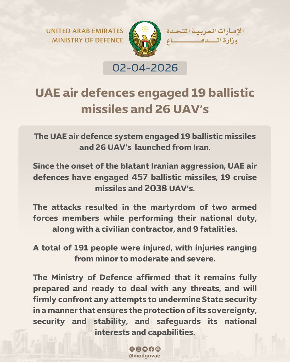 وزارة الدفاع |MOD UAE tweet media