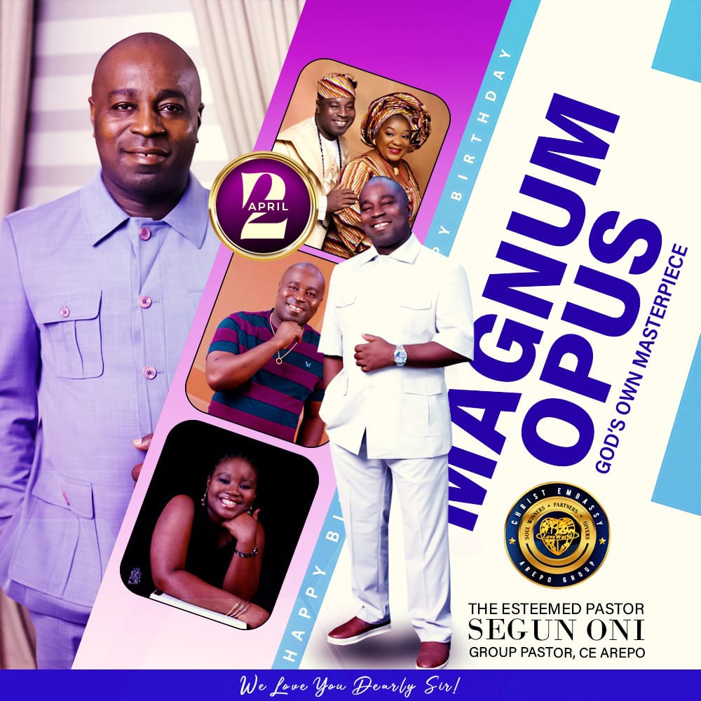 ArepoCe56852's tweet photo. Happy Birthday Anniversary Esteemed Pastor Segun Oni.

You are an exceptional teacher, A devoted mentor and a transformational life coach.

You teach with clarity, mentor with special passion, and coach with wisdom.

We love you so dearly Sir.

#PSO #Pastorsegunoni #CEArepogroup https://t.co/vbDtkUv6OT