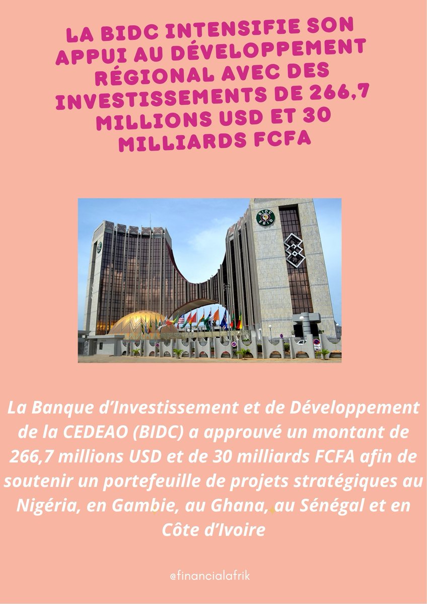 Financialafrik's tweet photo. Gestion des déchets à #Lagos, au #Nigéria, Ligne de crédit à la #BNDE, #Sénégal; usine de fabrication de papier tissu au #Ghana ; Ligne de crédit à Afriland First Bank Côte d’Ivoire #Ebid #BIDC etc...https://t.co/ddJAGLW1WC https://t.co/Mp1mygIdU7