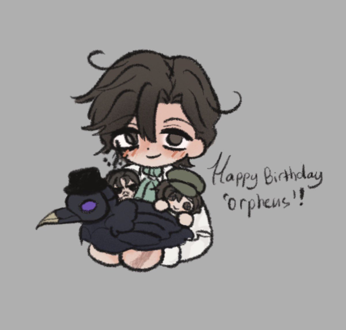 i dont have enough time to draw anything big but… happy birthday orpheus!! i love u!