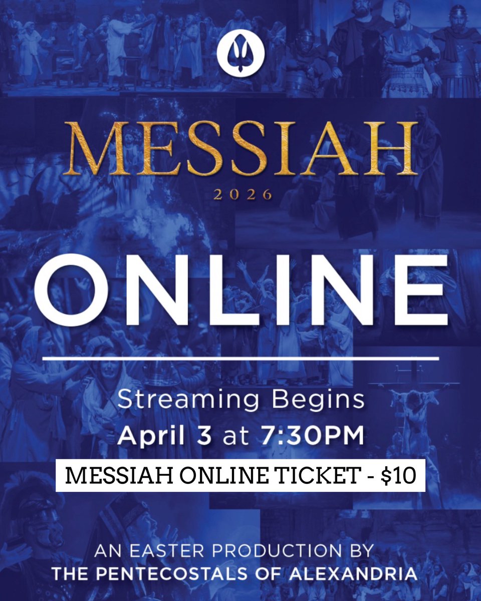 MESSIAH 2026 ONLINE

If you were unable to get tickets to a performance of MESSIAH 2026, don’t miss MESSIAH ONLINE.
Streaming will begin Friday, April 3, at 7:30PM.

To purchase an online viewing ticket, visit poa.church, and click on the MESSIAH 2026 ONLINE button.