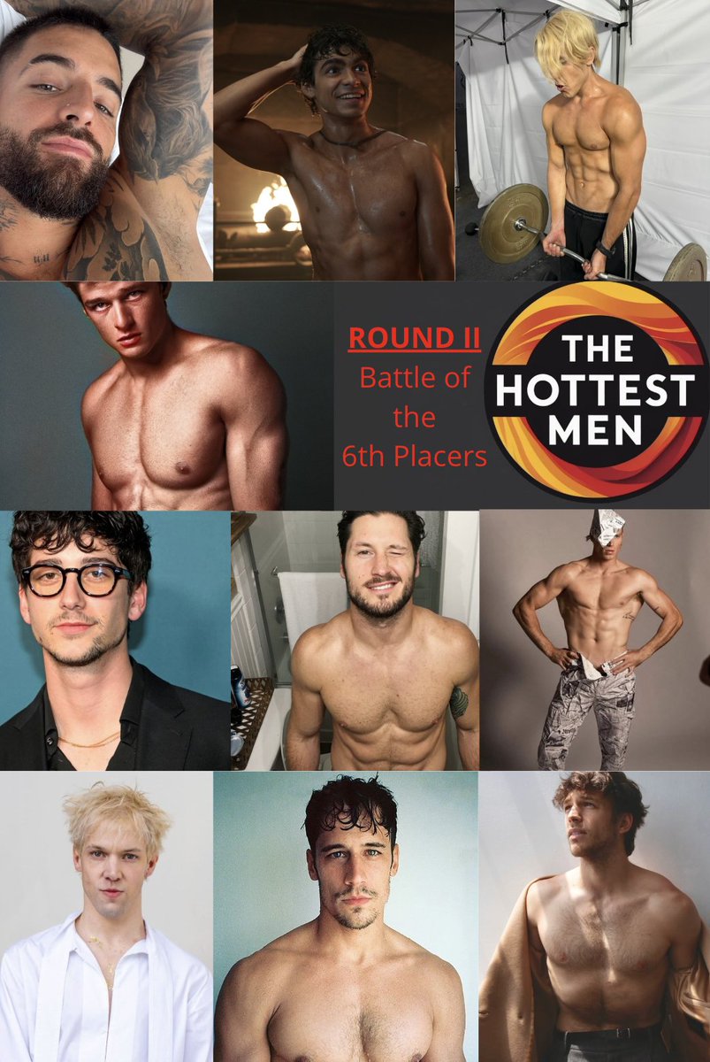 TheHottestMen_'s tweet photo. Round II - Group III - Battle of the 6th placers - 1st Round of votes:
Time to vote: until Friday 3 🔥
#TazSkylar #IñakiGodoy #Maluma #UgoMarchal #MatthewNoszka #MartiñoRivas #MiloManheim #ValChmerkovskiy #SebastianoPigazzi #Mustii https://t.co/LQTVQsRL7e