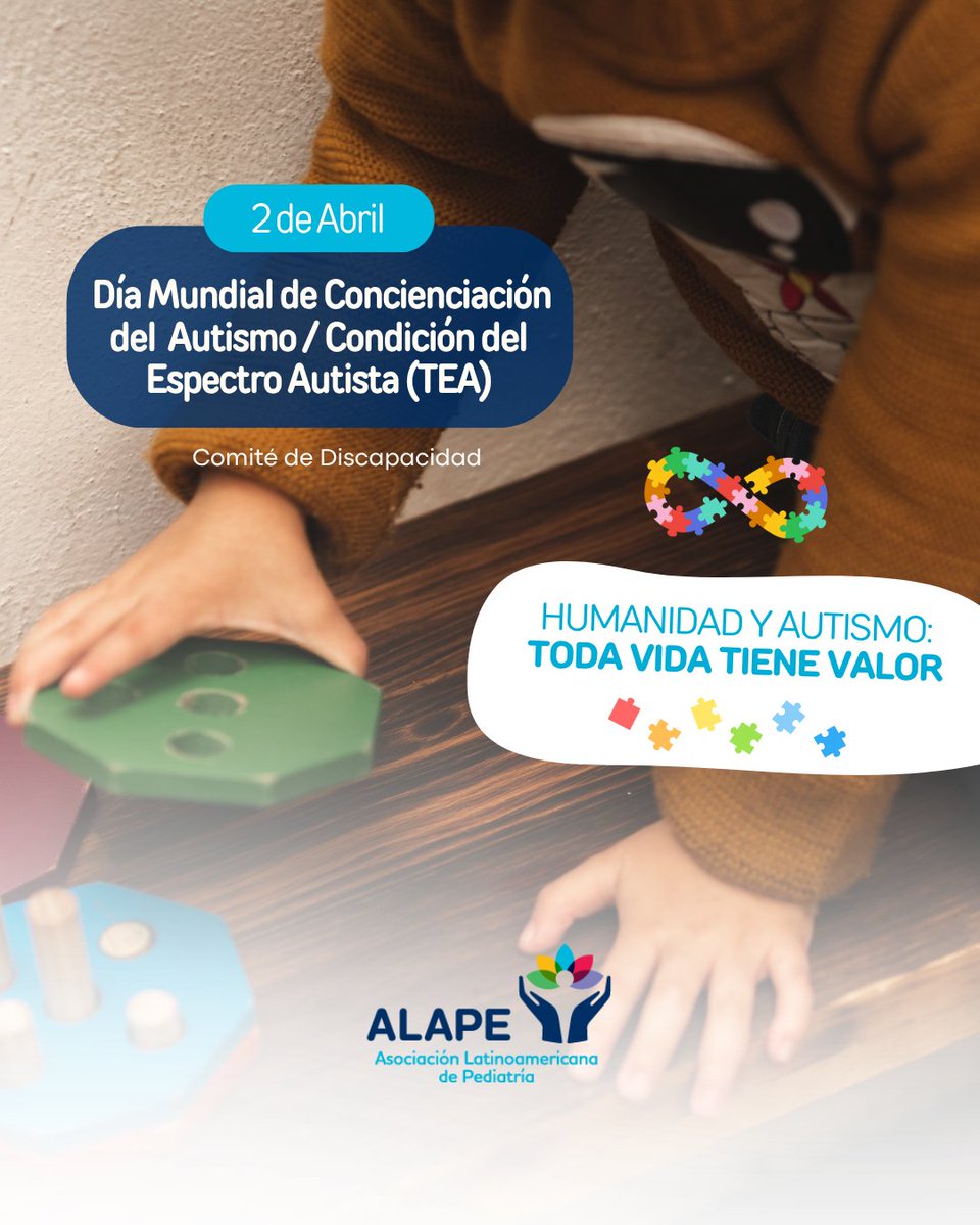 alapeorg's tweet photo. 💙 2 de abril | #DíaMundialDelAutismo
En #ALAPE creemos que cada vida tiene un valor único 🌍✨
 “Humanidad y #Autismo: Toda vida tiene valor”, celebramos la diversidad, la empatía y el respeto 🤝
Reconozcamos siempre la grandeza de las mentes diversas 🧩💫 https://t.co/hse0ArfSUi