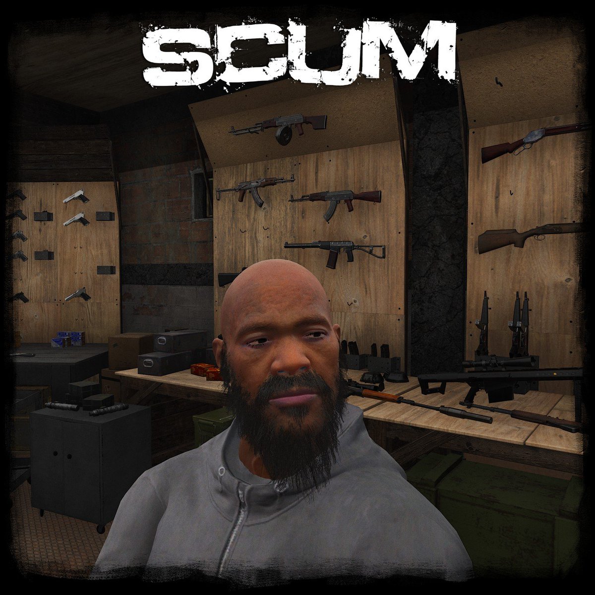 ScumGame's tweet image. When the weapons trader 
catches you looking at big boy guns 
with -250$ on your account 💀

#SadButTrue #SCUM #Survival