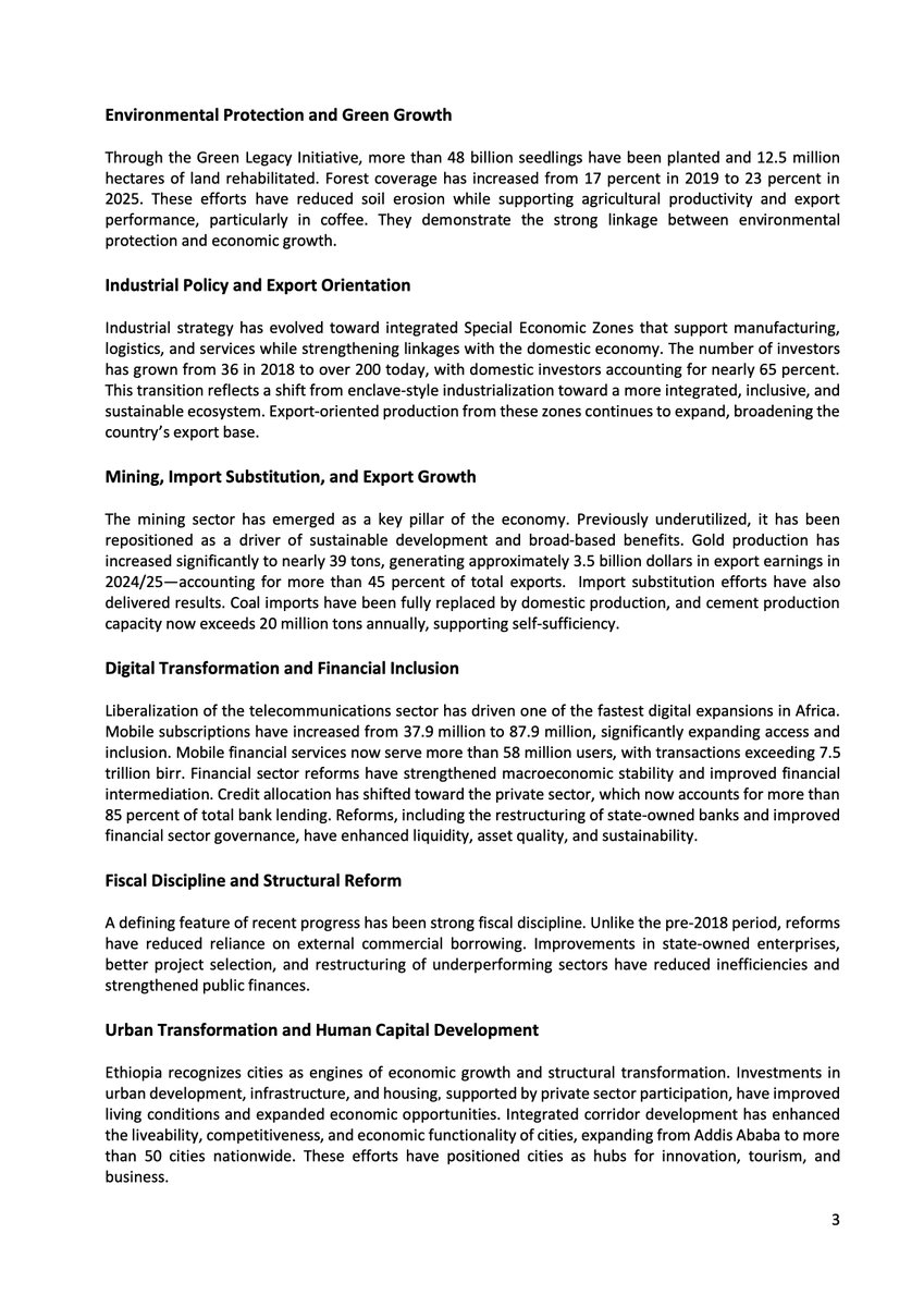 HibamoA's tweet photo. #DESPATCH FROM @PMEthiopia
Eight Years On: Ethiopia’s Economic Evolution Toward a Modern and Diversified Economy https://t.co/fRUj7bEKvW
