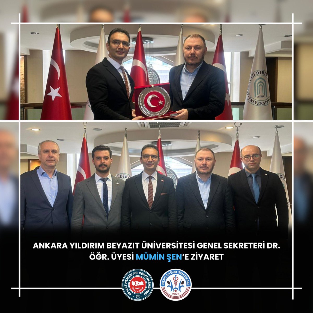DMK Genel Başkan Yardımcısı Yusuf Dural, Ankara Üniversiteler Şube Temsilcimiz İbrahim Çiçek ve beraberindeki heyet ,
Yıldırım Beyazıt Üniversitesi Genel Sekreteri Dr. Öğr. Üyesi Mümin Şen’i ziyaret etti.

Gerçekleştirilen görüşmede;

▪️ Sağlık çalışanlarının teşvik ek ödeme