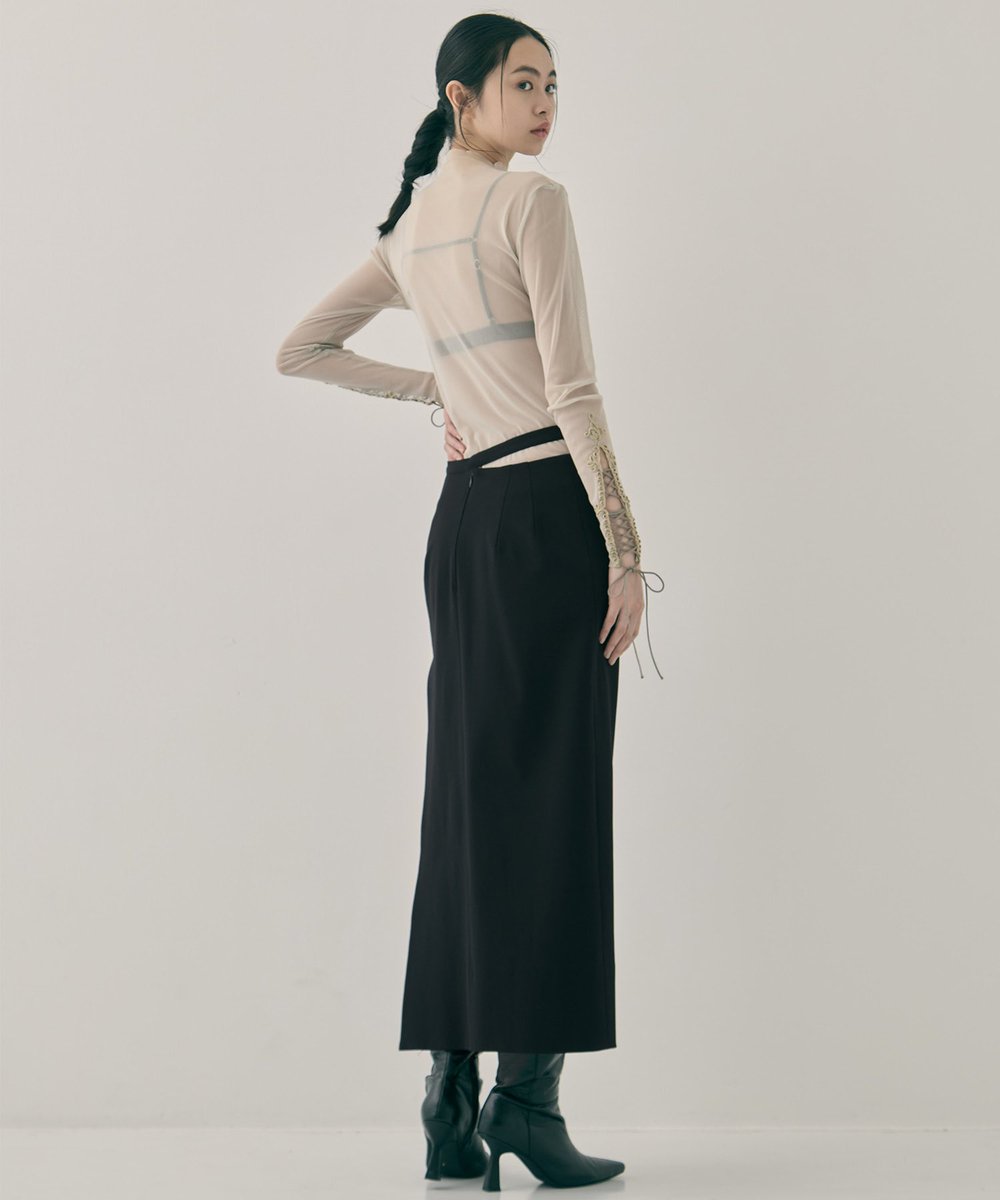 tanakadaisuke three long chain cut-out tight skirt💎✨ 春が楽しく