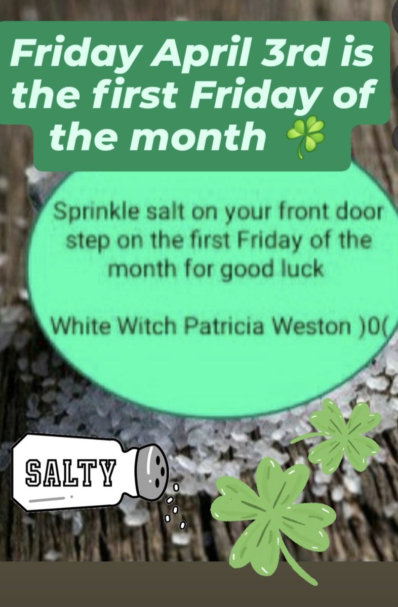 PsychicWitch13's tweet image. #firstfriday #magicspells ☘️🧂☘️🧂☘️🧂