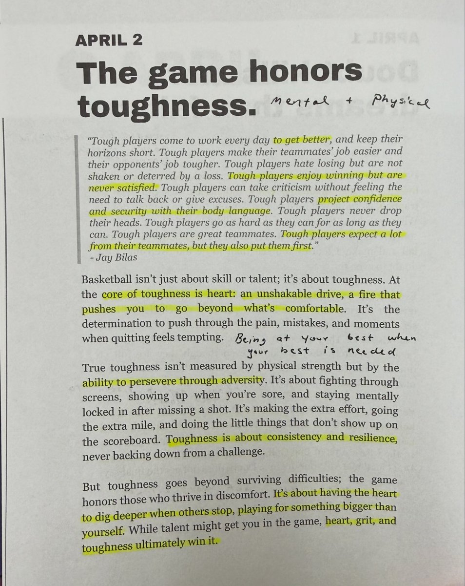 The best athletes &amp; leaders have unshakable toughness. They show up and push through all adversity. They’re at their best when their best is needed. 
They show up to make those around them better, while striving to get 1% better themselves. 
They carry their head high with their