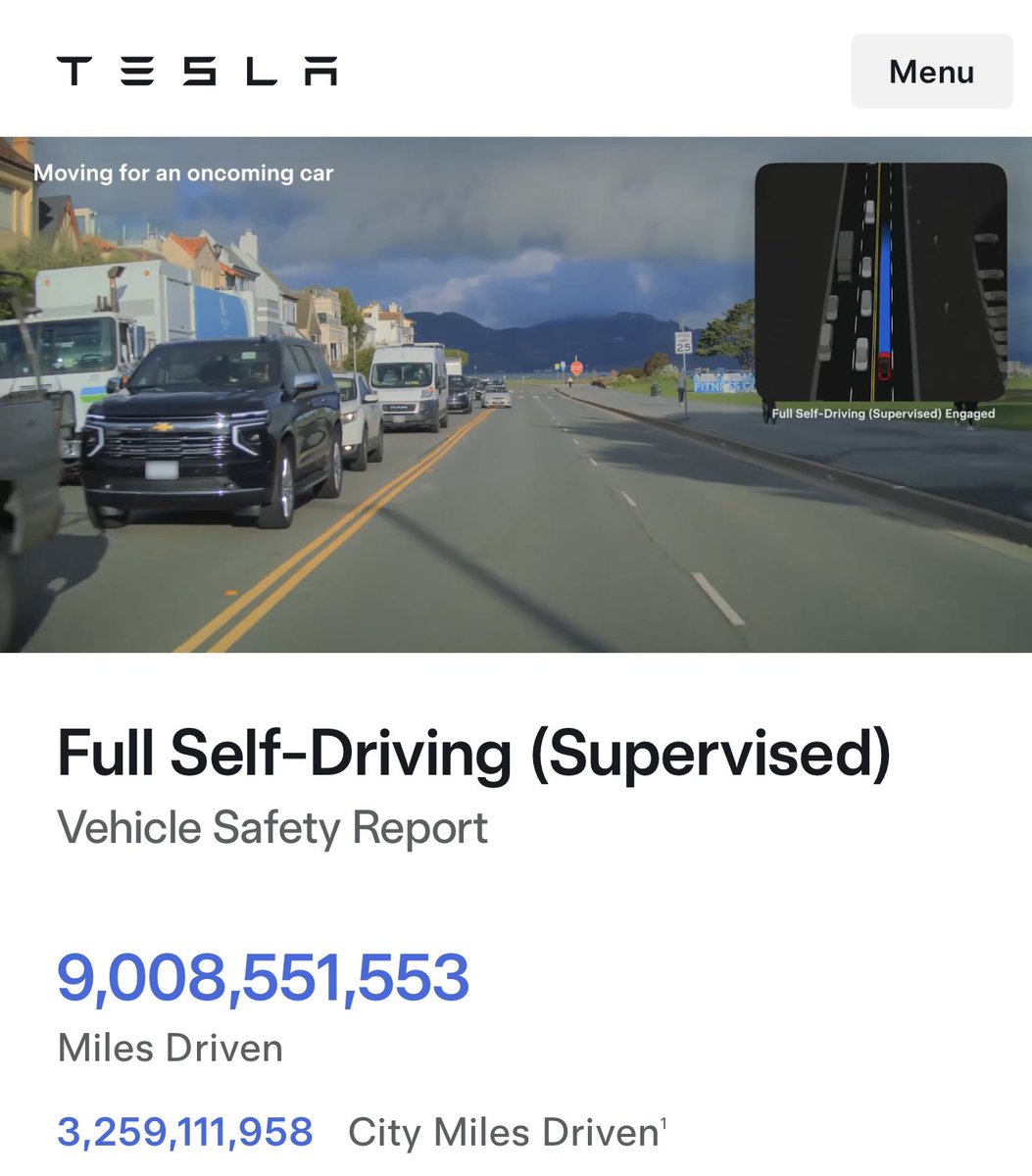 cqyyong's tweet photo. 9 billion miles on Tesla FSD🥰🥰🥰 https://t.co/PkohWz6FzR