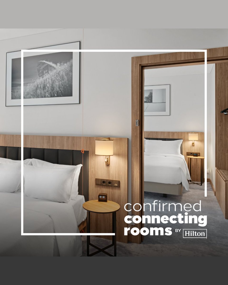 HiltonLeedsCity's tweet image. With Confirmed Connecting Rooms, enjoy time together while having room to unwind, just as you like it. More space, more privacy, and the comfort of staying connected.
Confirm your connected rooms when you book at hil.tn/d2jssj
#staytogether