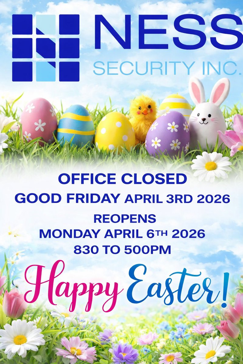 #Wishing you a #happyeastereveryone from your #SecurityExperts!#stouffvillebusiness