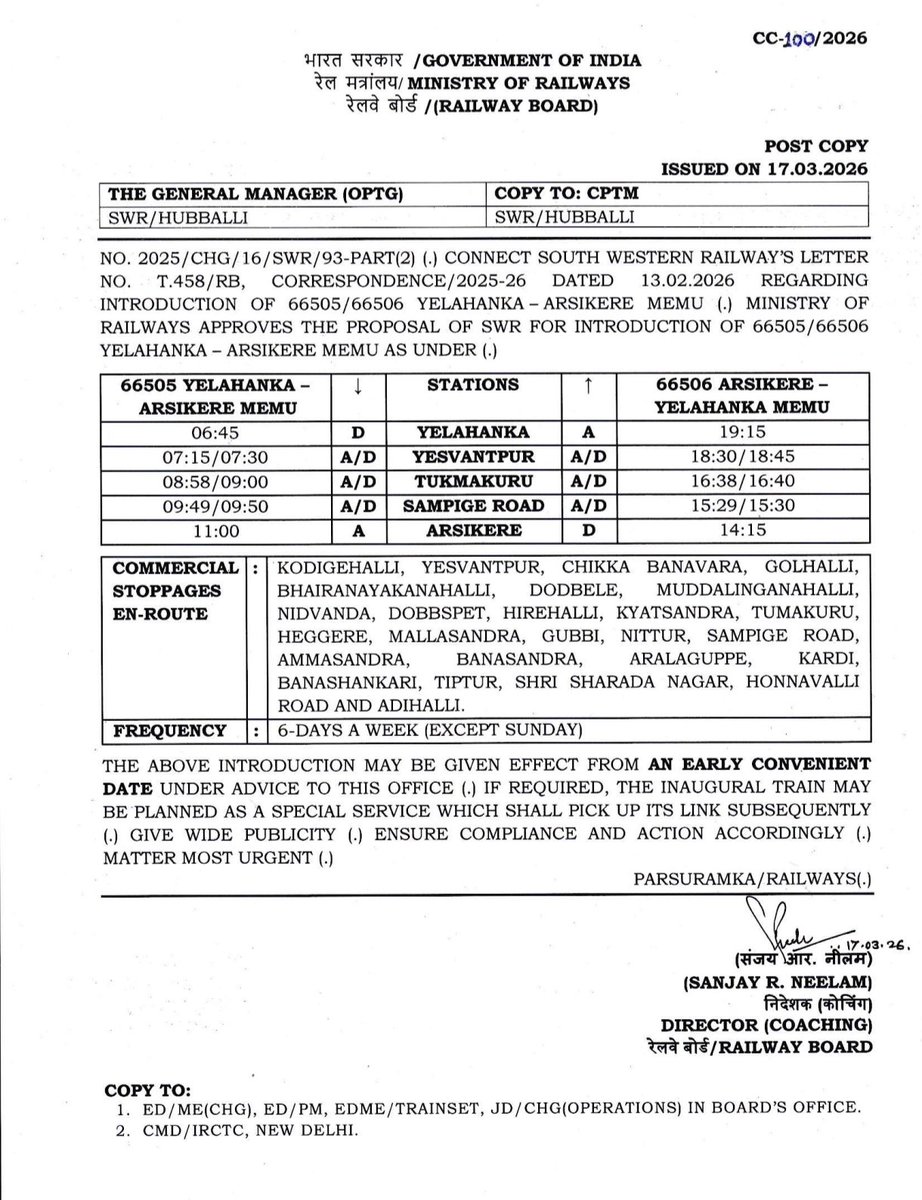 Karnataka Rail Users tweet media