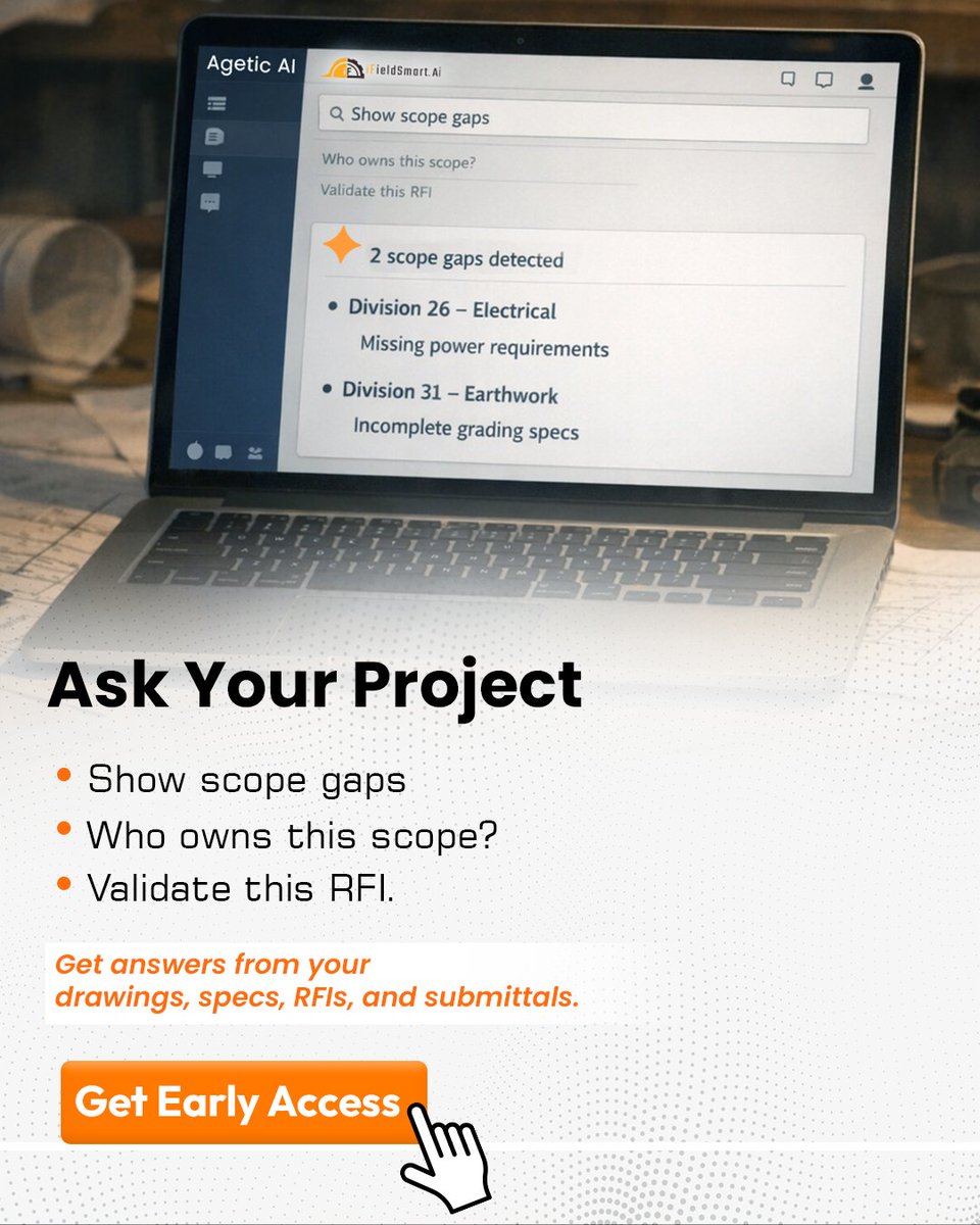 No more guesswork. Just clarity, speed, and control on every project.

🚀Get early access to iFieldSmart Agentic AI - ifieldsmart.ai
and see how smarter construction really works.

#ConstructionTech #AIinConstruction #GeneralContractors