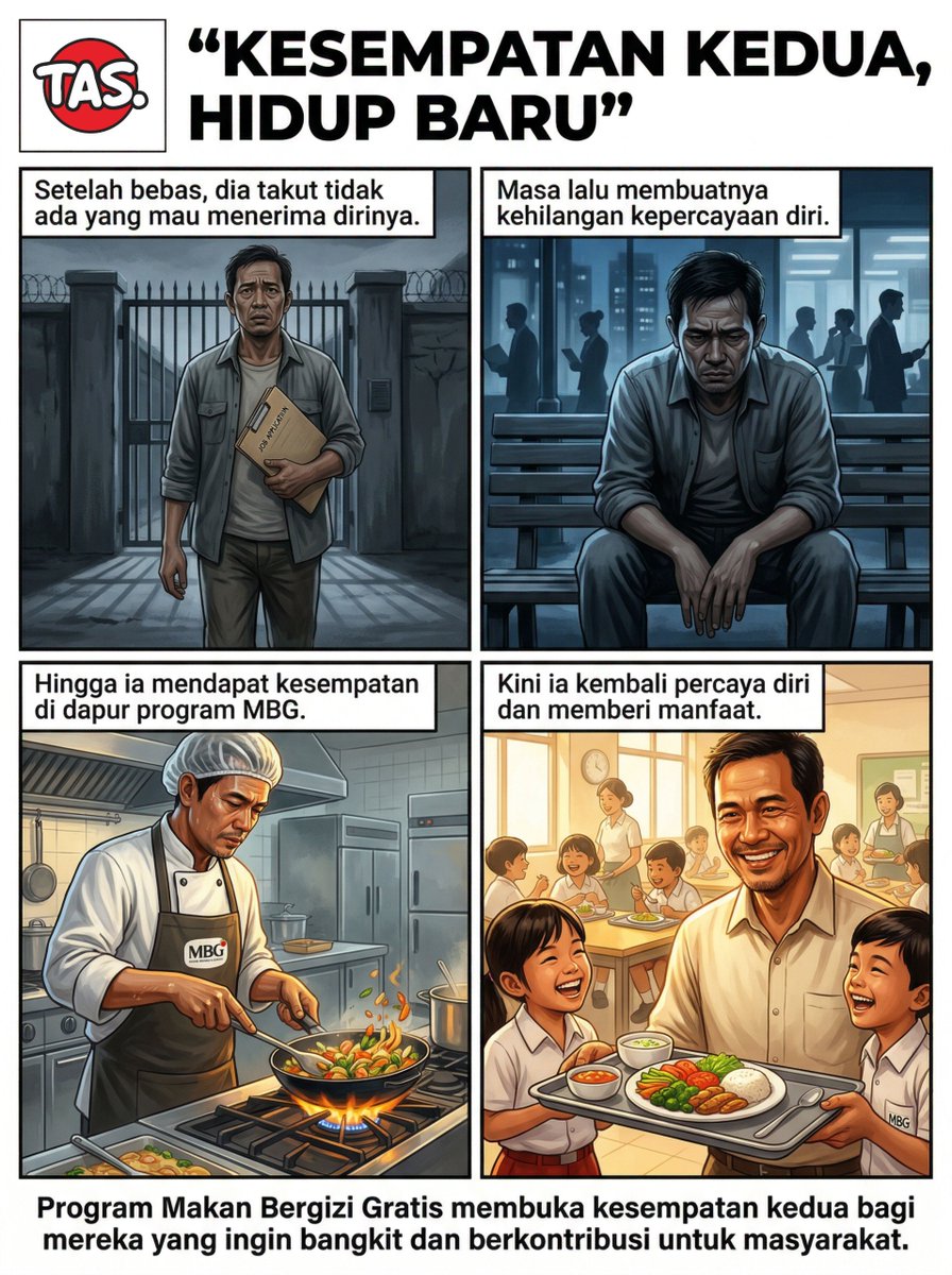 shibeaol's tweet image. Program Makan Bergizi Gratis tak hanya perbaiki gizi anak, tapi juga beri kesempatan kedua bagi mereka yang ingin bangkit dan berkontribusi. #LanjutkanMBG 

Alyssa Soebandono Gempa Dude Harlino Tsunami #SPOBKKxPondPhuwin #SWIM6thWin Trade $ION LUAT PRESS TOUR Maluku Utara