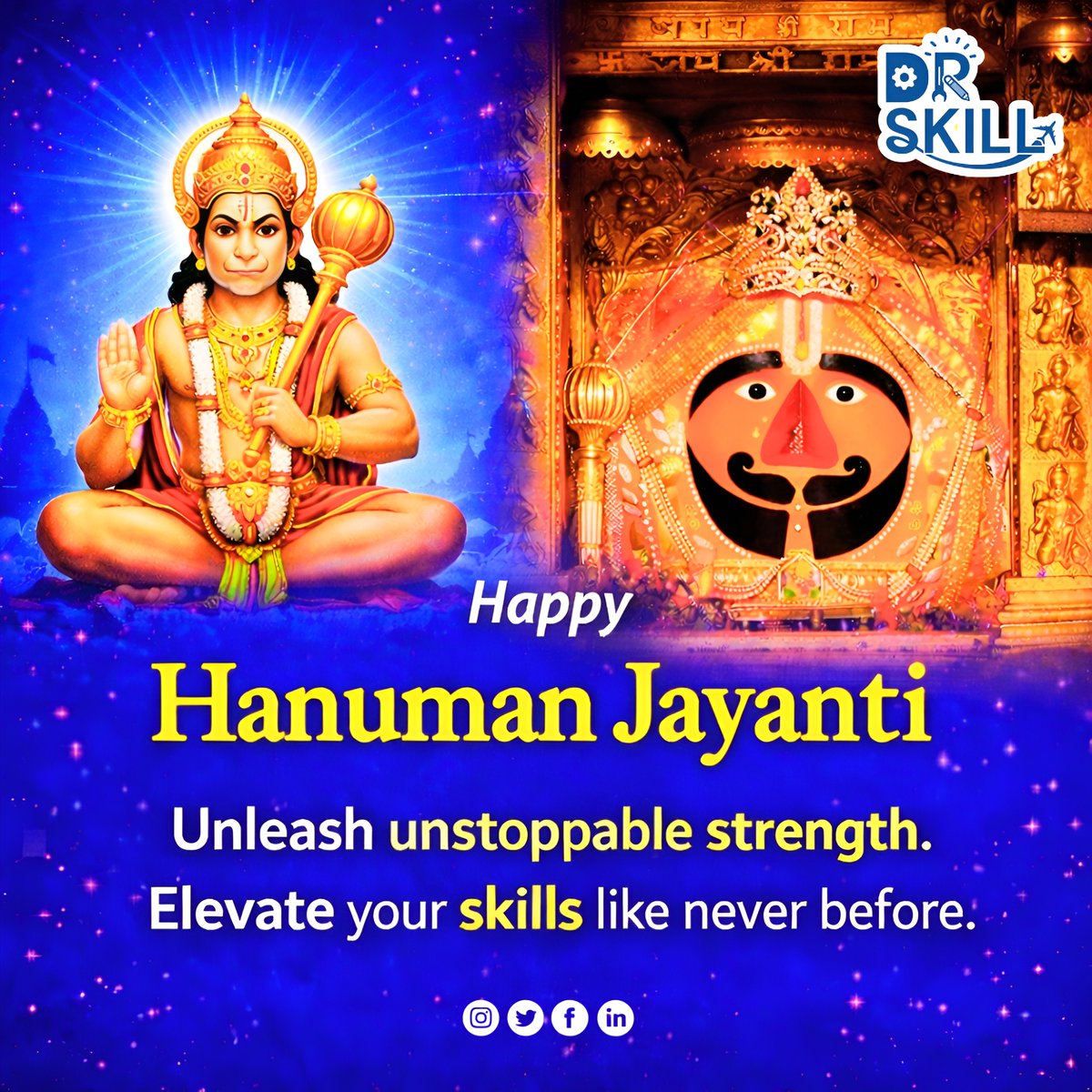 Drskill_'s tweet photo. 🚩 Strength in Faith. Power in Skills.

On #HanumanJayanti, we celebrate the spirit of
 Shri Salasar Balaji &amp; Lord Hanuman - symbols of strength &amp; devotion.

🚀 Empower Your Skills. Elevate Your Future.

🙏 Happy Hanuman Jayanti 🚩

#DrSkill #SkillDevelopment https://t.co/6gukXqU1I9
