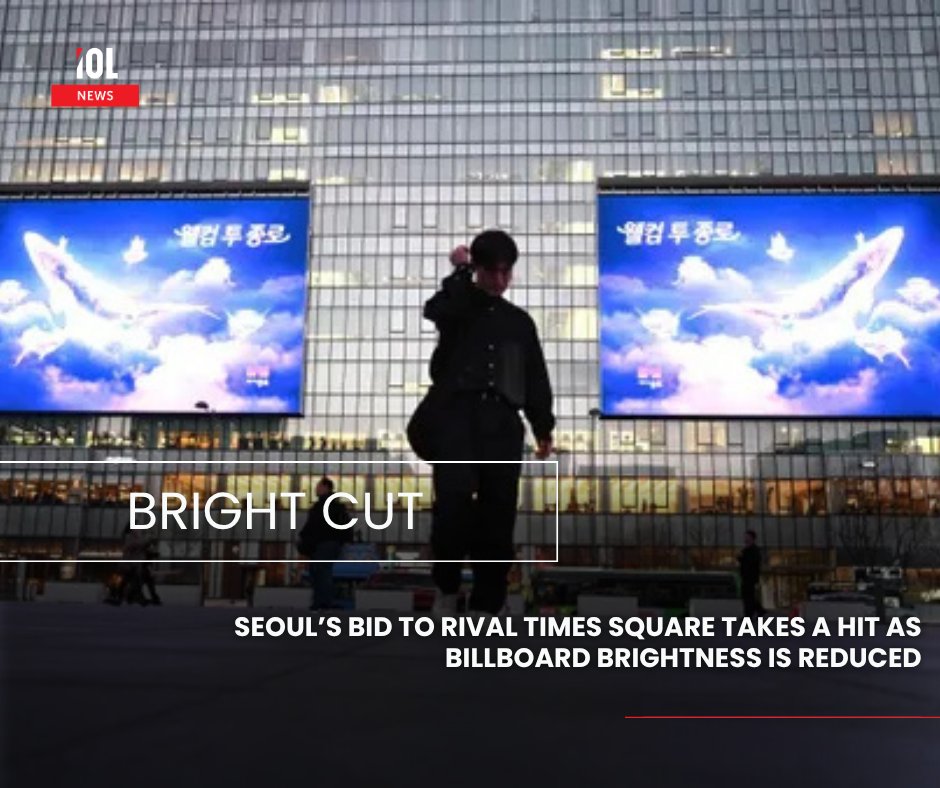 IOL's tweet image. Hopes of making downtown Seoul dazzle more than Times Square have hit a setback with new guidelines to dim the digital billboards that light up the South Korean capital after a barrage of complaints.
#Seoul #TimesSquare #digitalbillboards
Read on tinyurl.com/364n6hj3