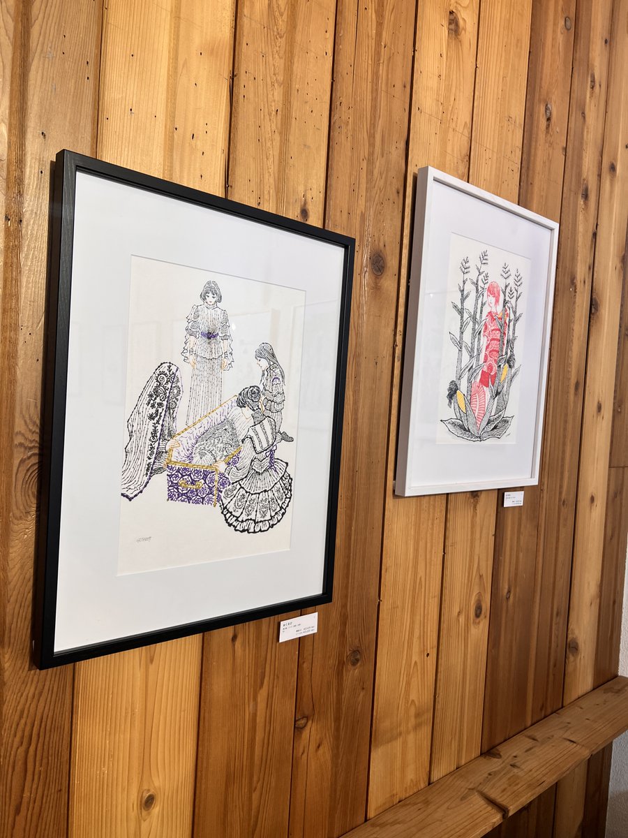 個展を開催中です🖼️関口いちろ展「線律」
4/12（日）まで（月定休） 西荻窪 ヨロコビtoカフェ（奥ﾃﾞｽ！奥ｩｩｩ！）
線画中心の展示です✒️
在廊：4/3〜5・11（13:00–17:00） 近くにいるので呼んでいただければ伺います。
カフェ飯も美味しいですよ❣️
#線律 #西荻窪 #イラスト #展示 #個展