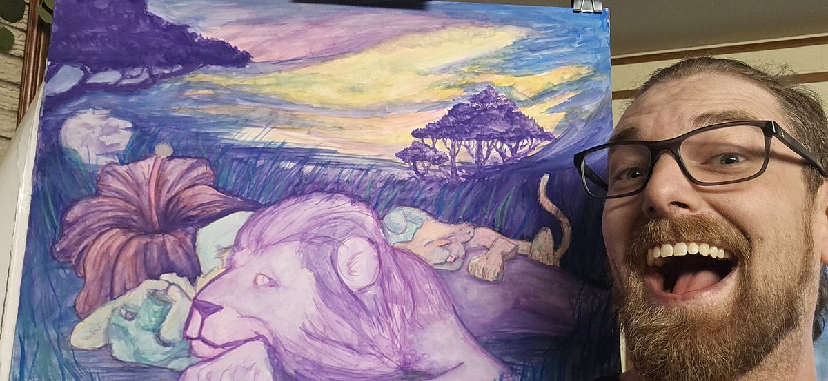Nearly finished with the first page of the storybook we are writing! Watercolor on bristol paper. Couldn't be happier with how it is turning out!