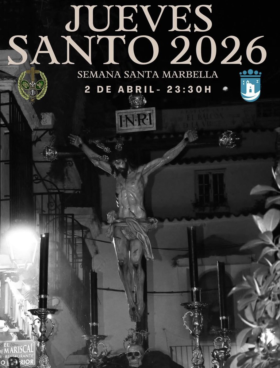 🟢JUEVES SANTO🟢

Un año más, acompañaremos al Stmo. Cristo de la Vera Cruz de la Cofradía de la Columna de Marbella en su estación de penitencia. ¡Agradecidos! 

📍Ermita del Santo Cristo, 23:30 h.

#CofradiasMLG
#CMcaeli