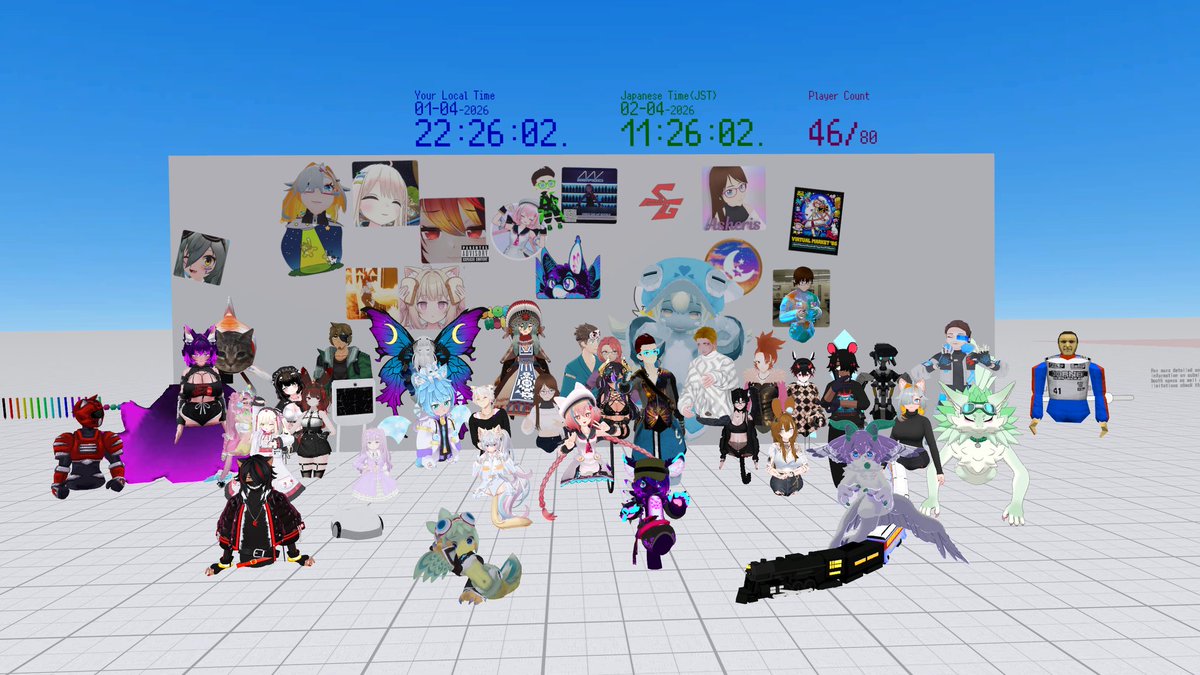DyLhun's tweet photo. 46 of us skipped leg day. @VRChat #vket https://t.co/WpRCe9aNr0
